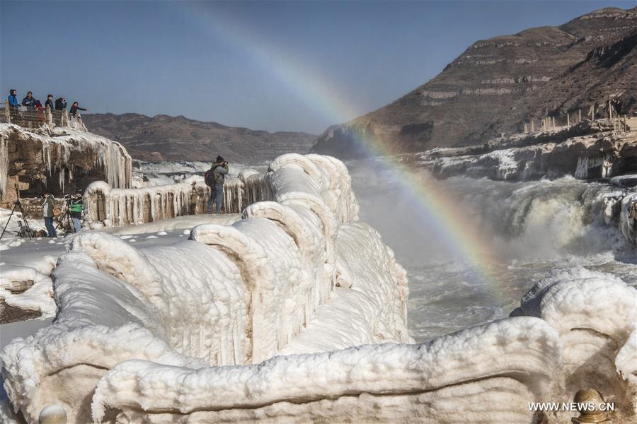 CHINA-YELLOW RIVER-HUKOU WATERFALL-WINTER SCENERY(CN)