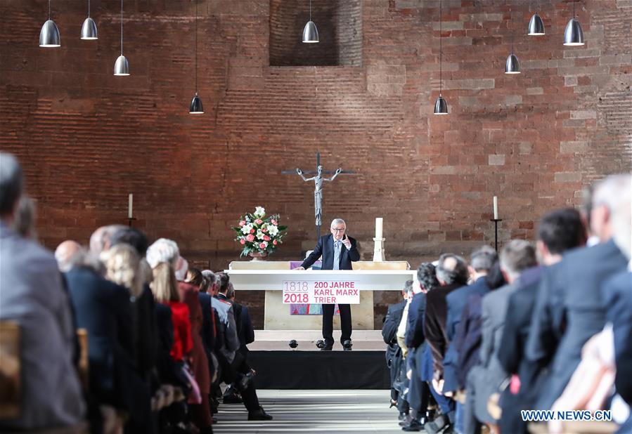 GERMANY-TRIER-KARL MARX EXHIBITIONS-JUNCKER