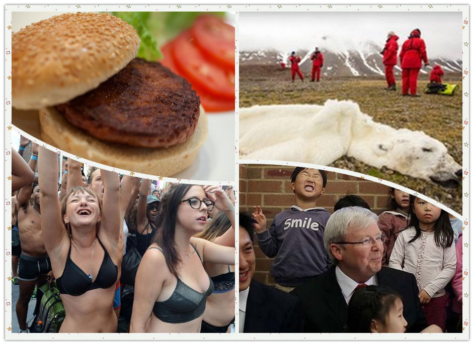 一周趣圖：世界首個(gè)&ldquo;人造牛肉&rdquo;漢堡亮相倫敦