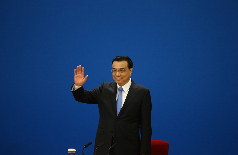 3月15日，國務院總理李克強在北京人民大會堂與中外記者見面，并回答記者提問。新華社記者 陳建力 攝