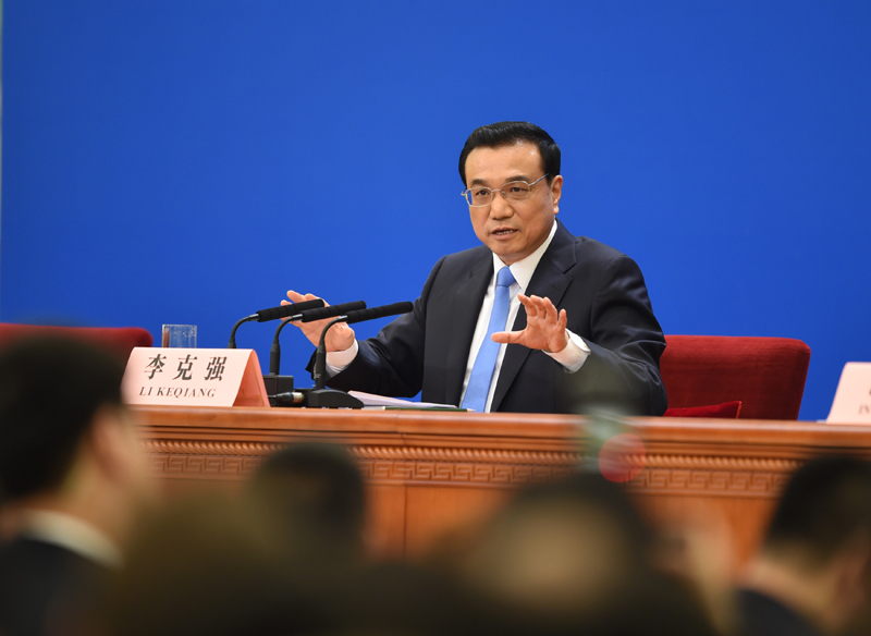 3月15日，國務院總理李克強在北京人民大會堂與中外記者見面，并回答記者提問。新華社記者 謝環(huán)馳 攝