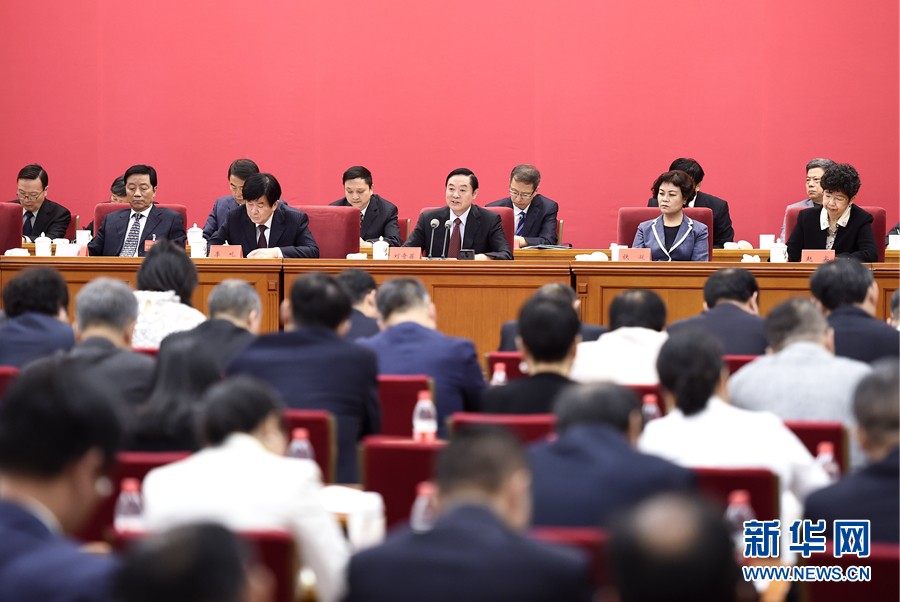 9月20日，中國電視藝術(shù)家協(xié)會第六次全國代表大會在北京召開。中共中央政治局委員、中央書記處書記、中宣部部長劉奇葆出席開幕式并講話。新華社記者 燕雁 攝