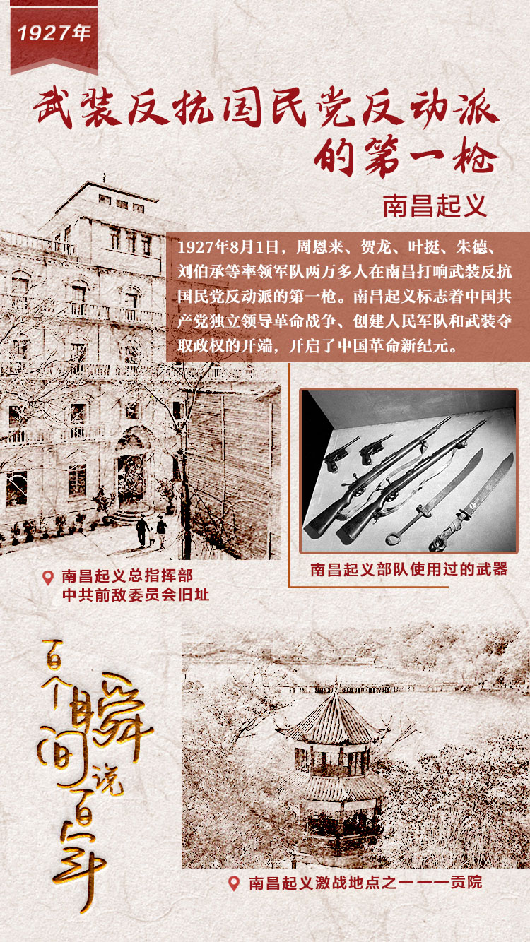 1927，武裝反抗國民黨反動派的第一槍