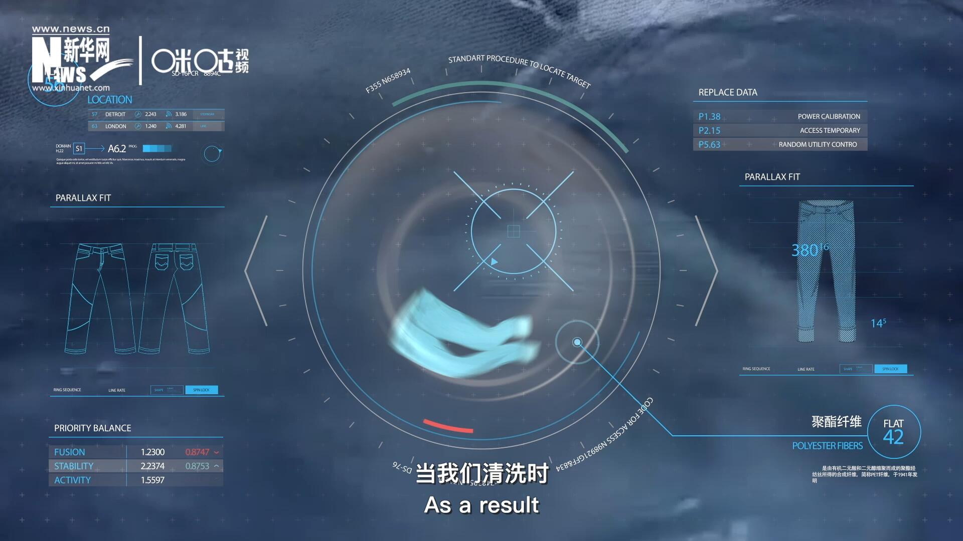 為了增強(qiáng)牛仔褲的彈性，面料里還會(huì)加入聚酯纖維