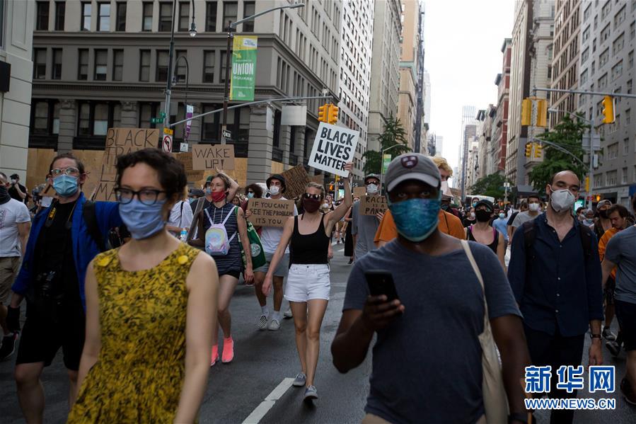(國(guó)際)(9)美國(guó)民眾繼續(xù)舉行游行示威抗議種族歧視